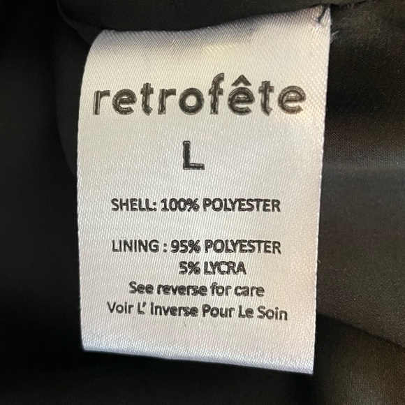 Retrofete dress mini sequin sz large Black long sleeve - Picture 6 of 7